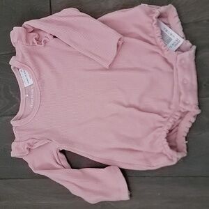 12-18m Posh Peanut Girls Waffle knit Ruffle Bubble